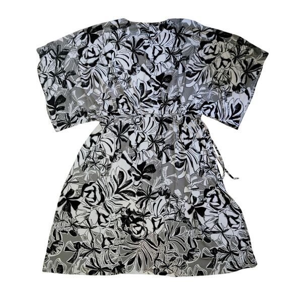 Coldwater Creek black & white floral stretch jersey dress 1x - Picture 2 of 7